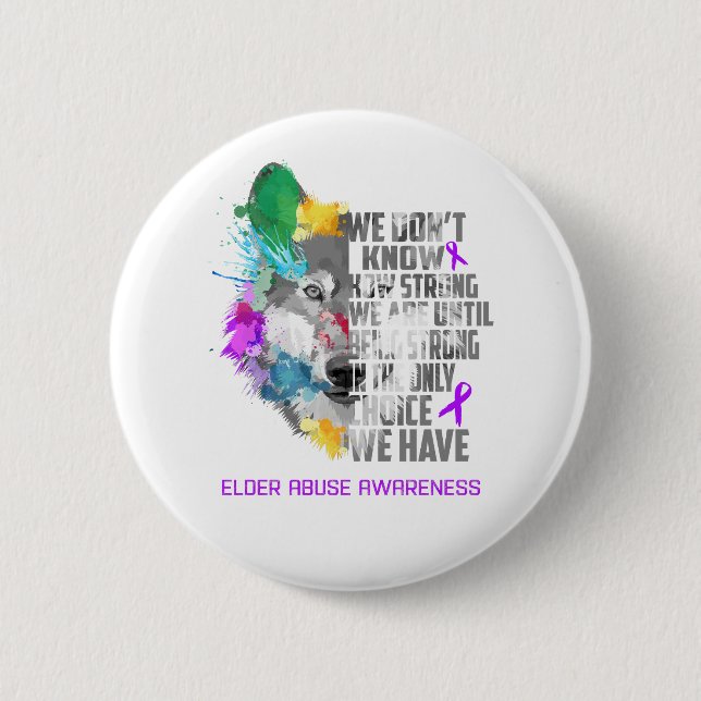 Elder Abuse Awareness Ribbon Support Gifts 6 Cm Round Badge (Front)
