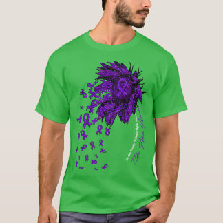 Elder Abuse Awareness sunflower nobody fights alon T-Shirt
