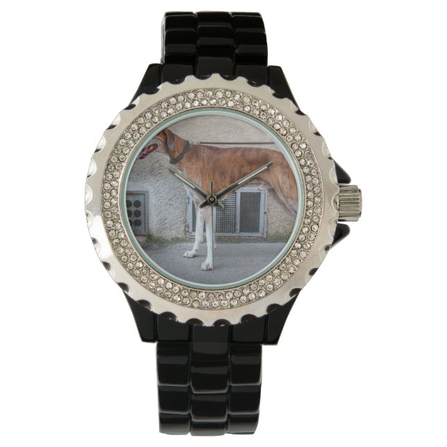 Elder Brindle Greyhound Watch (Front)