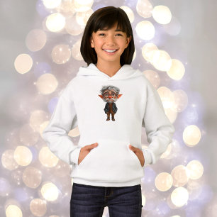 Elder Christmas Elf Girl's Hoodie
