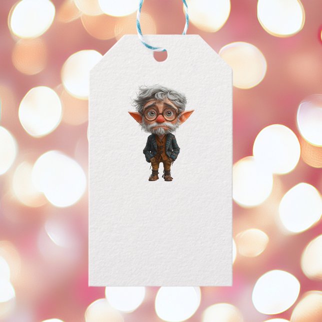 Elder Christmas Elf White Gift Tags (Creator Uploaded)