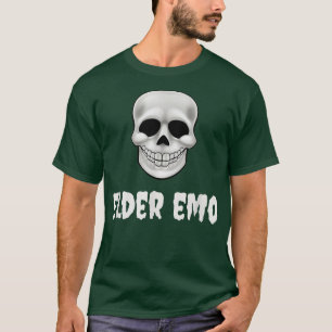 Elder Emo Funny Goth and Gothic Skeleton Halloween T-Shirt