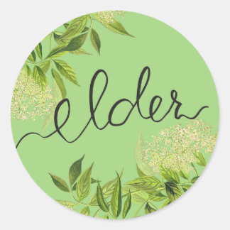 Elder flower blossom classic round sticker