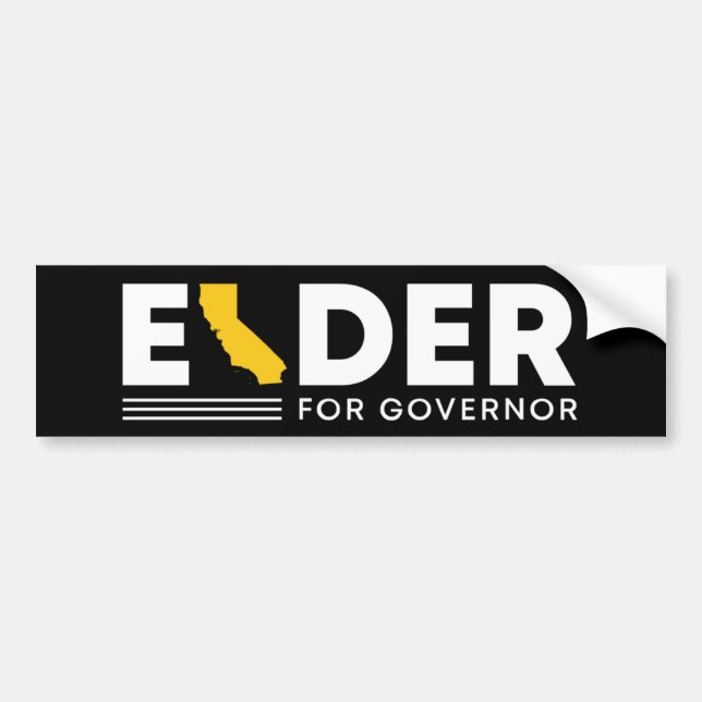 Elder for Governor  Bumper Sticker (Front)