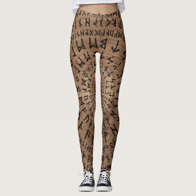 Elder Futhark Circular Composition Leggings (Front)