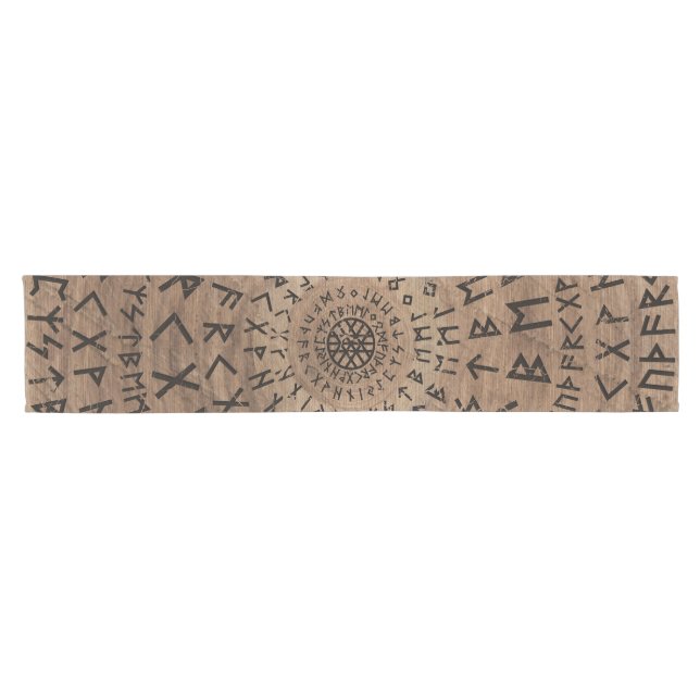 Elder Futhark Circular Composition Short Table Runner (Horizontal)