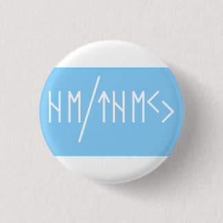 Elder Futhark He/They Pronouns  3 Cm Round Badge