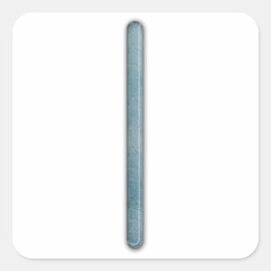 Elder Futhark Rune Isa Square Sticker