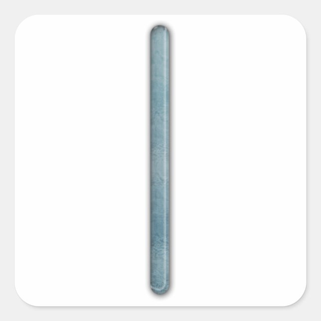 Elder Futhark Rune Isa Square Sticker (Front)