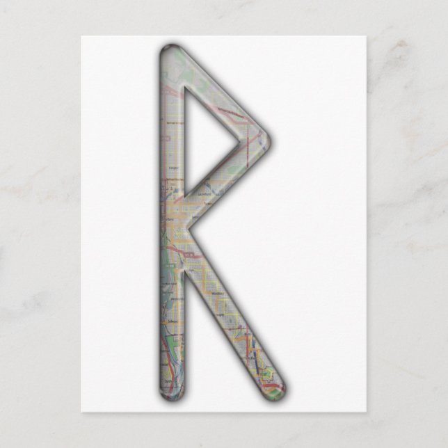 Elder Futhark Rune Rad Postcard (Front)