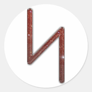 Elder Futhark Rune Sol Classic Round Sticker