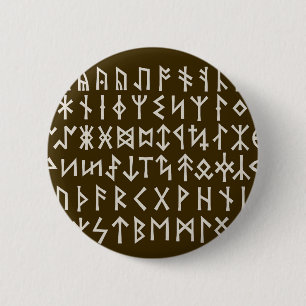 Elder Futhark Runes 6 Cm Round Badge