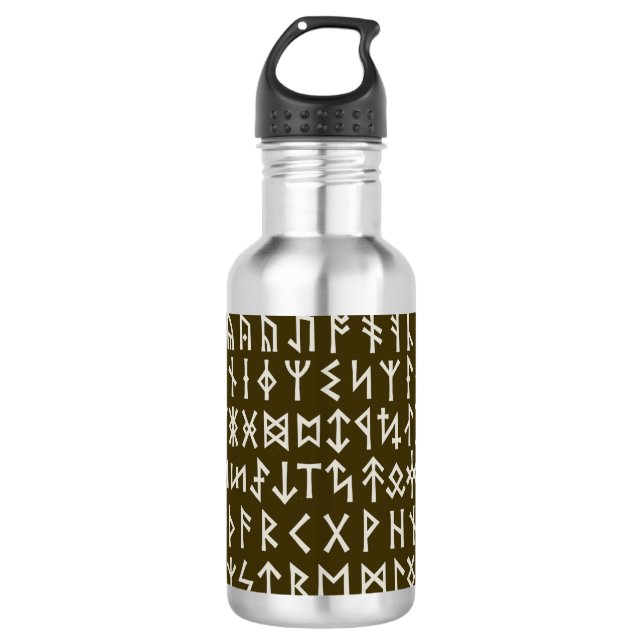 Elder Futhark Runes 710 Ml Water Bottle (Front)