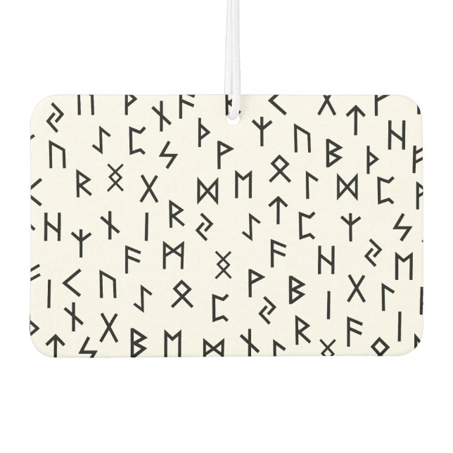 Elder futhark runes car air freshener (Front)