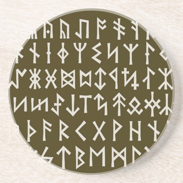 Elder Futhark Runes Coaster (Front)
