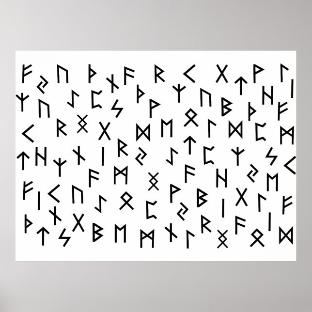 Elder futhark runes poster (Front)