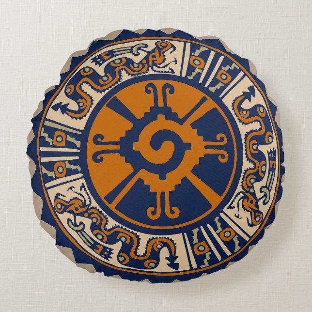Elder Futhark Runes Round Cushion (Front)