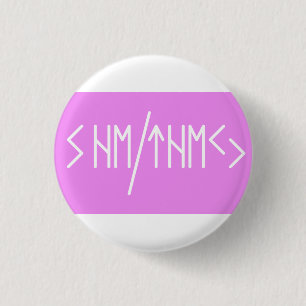 Elder Futhark She/They pronouns 3 Cm Round Badge