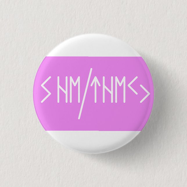 Elder Futhark She/They pronouns  3 Cm Round Badge (Front)