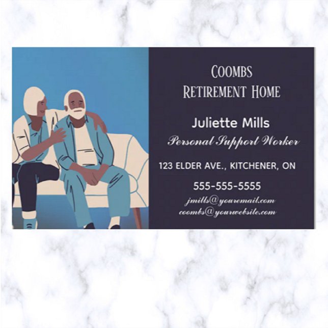 Elder Home Care and Nursing Services Business Card (Creator Uploaded)