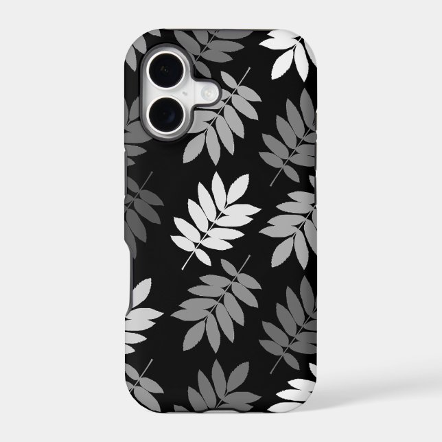 Elder Leaf Lg Pattern Black White Grey (Back)