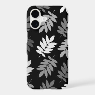 Elder Leaf Lg Pattern Black White Grey