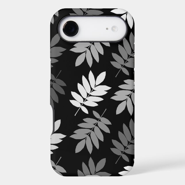 Elder Leaf Lg Pattern Black White Grey (Back)