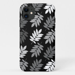 Elder Leaf Lg Pattern Black White Grey iPhone 11 Case