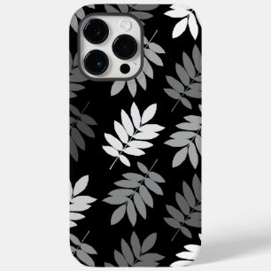 Elder Leaf Lg Pattern Black White Grey Case-Mate iPhone 14 Pro Max Case