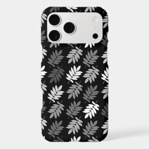 Elder Leaf Pattern Black White Grey