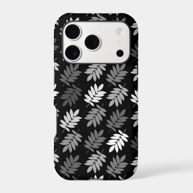 Elder Leaf Pattern Black White Grey (Back)