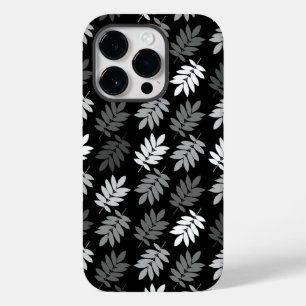Elder Leaf Pattern Black White Grey Case-Mate iPhone 14 Pro Case