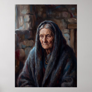 Elder of the Quiet Hearth Spirit Portrait Poster
