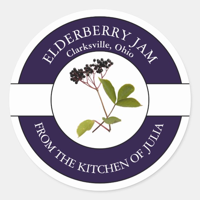 Elderberry Jam Label  (Front)