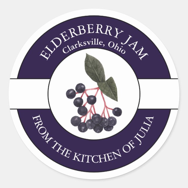 Elderberry Jam Label  (Front)