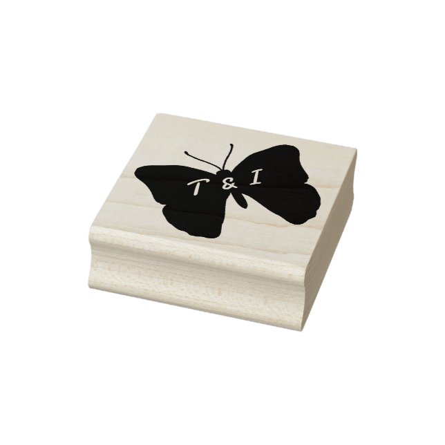Elderflower & Butterflies Wedding Rubber Stamp (Stamp)