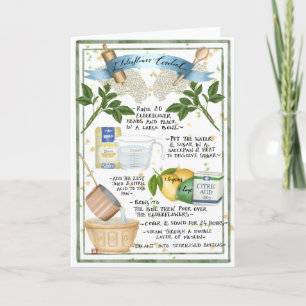 Elderflower Cordial Illustrated Recipe Card