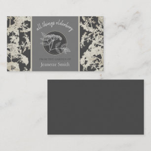 Elderflower or Elderberry Business Vintage Dark Card