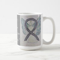 Elderly Abuse Awareness Ribbon Angel Custom Mug
