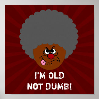 Elderly Adult I'm OLD not STUPID Senior Citizen Poster