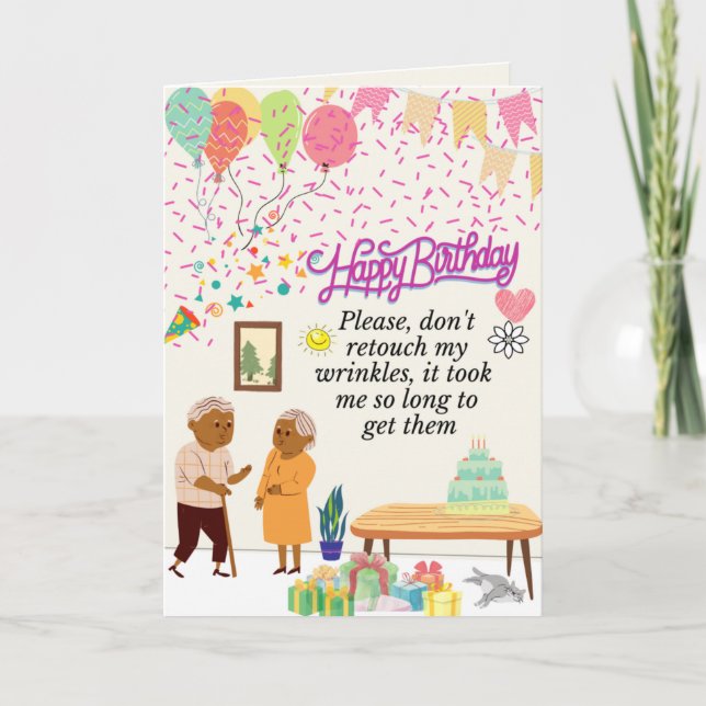 Elderly Birthday Card (Front)