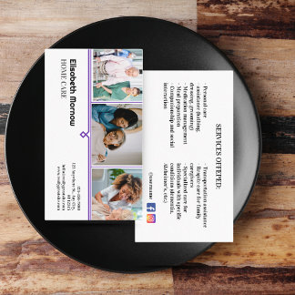 Elderly Care Card Template - Caregiver Business