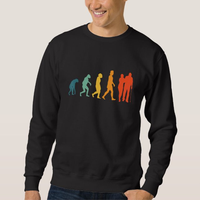 Elderly Care Evolution Retro Caregiver Geriatric N Sweatshirt (Front)