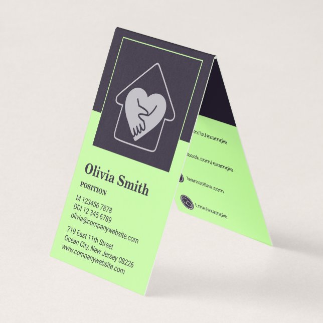 Elderly Care Professional Networking Business Card (Front)