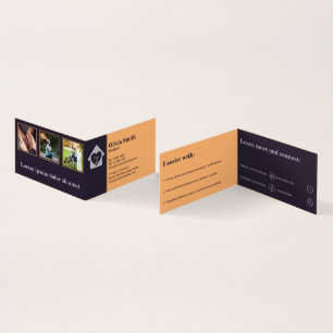 Elderly Care Professional Purple Business Card