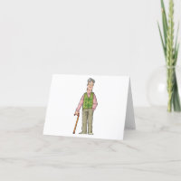 Elderly Man With A Walking Stick