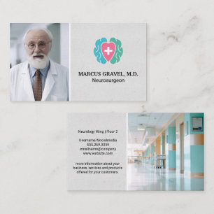 Elderly Medical Doctor   Hospital Wing Business Card