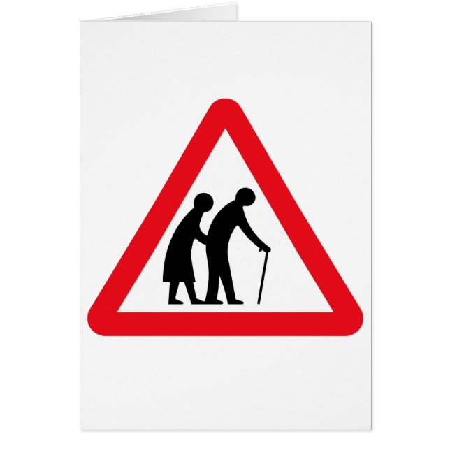 Elderly People (1), Traffic Sign, UK (Front)
