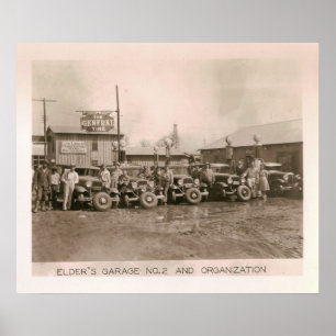 Elder's Garage, Gas & Tires, Kilgore, TX 1931 / 32 Poster
