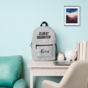 Eldest Daughter Trendy Life Of A Daughter Funny Printed Backpack